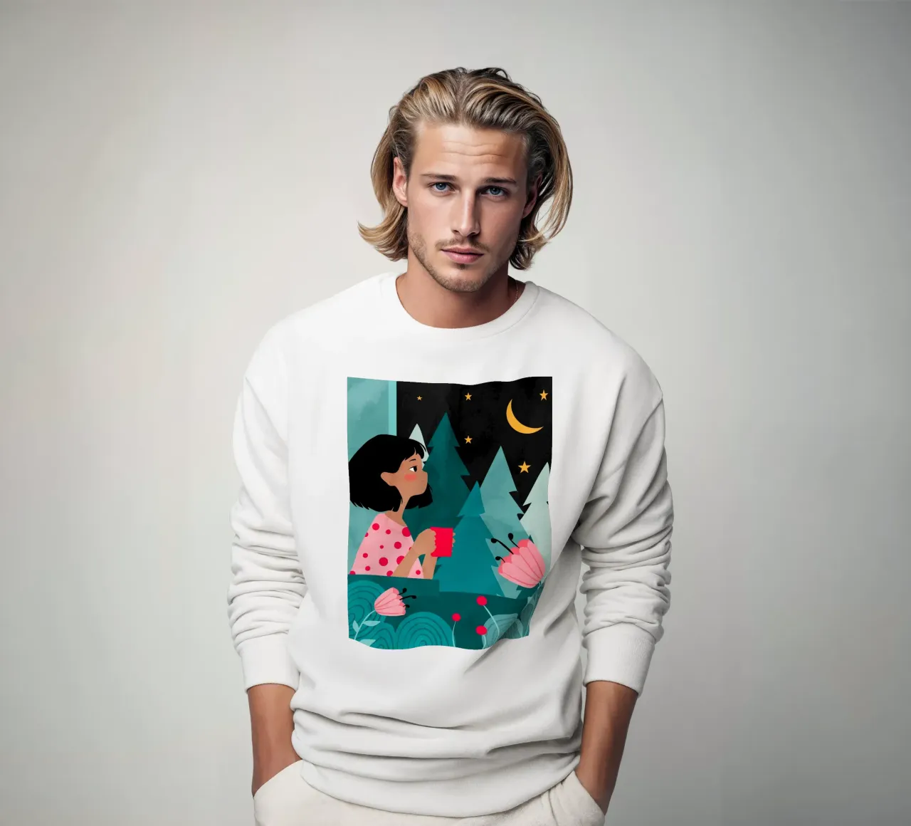 Sorsi a tarda notte felpa da Kintsugi99