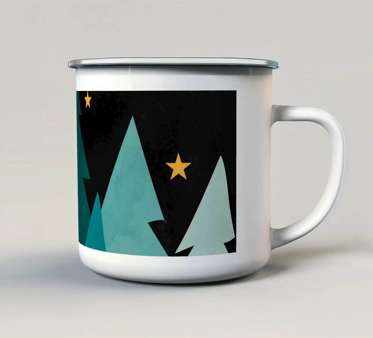 Tragos nocturnos taza de esmalte de Kintsugi99