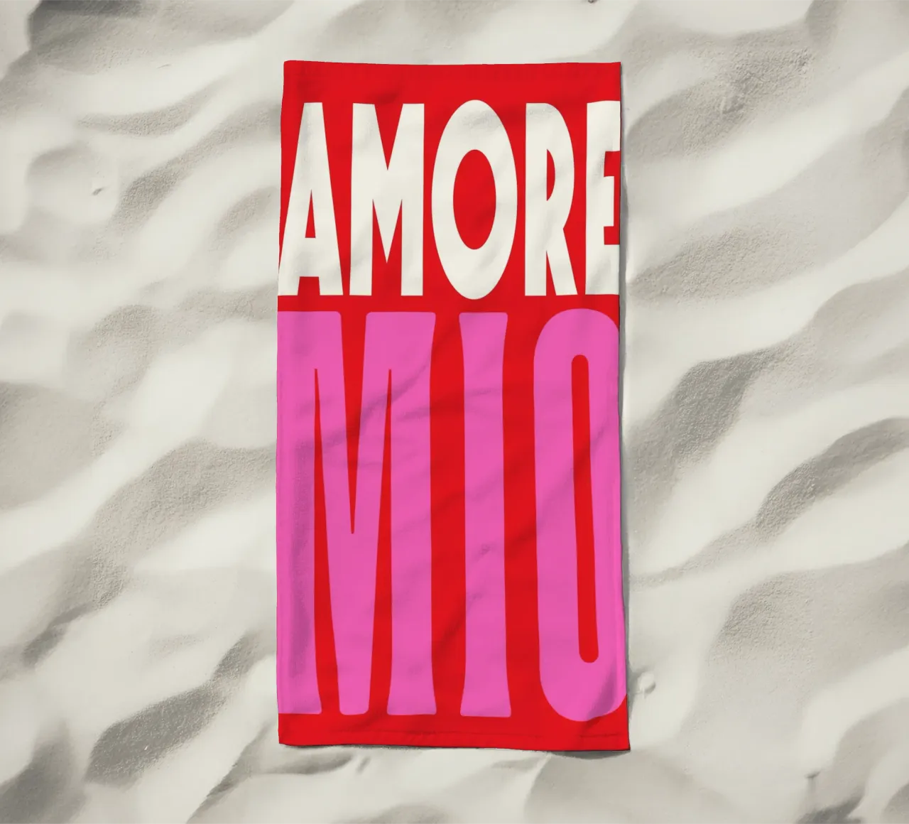 Amore Mio, Deco pop telo mare da Carinaprint