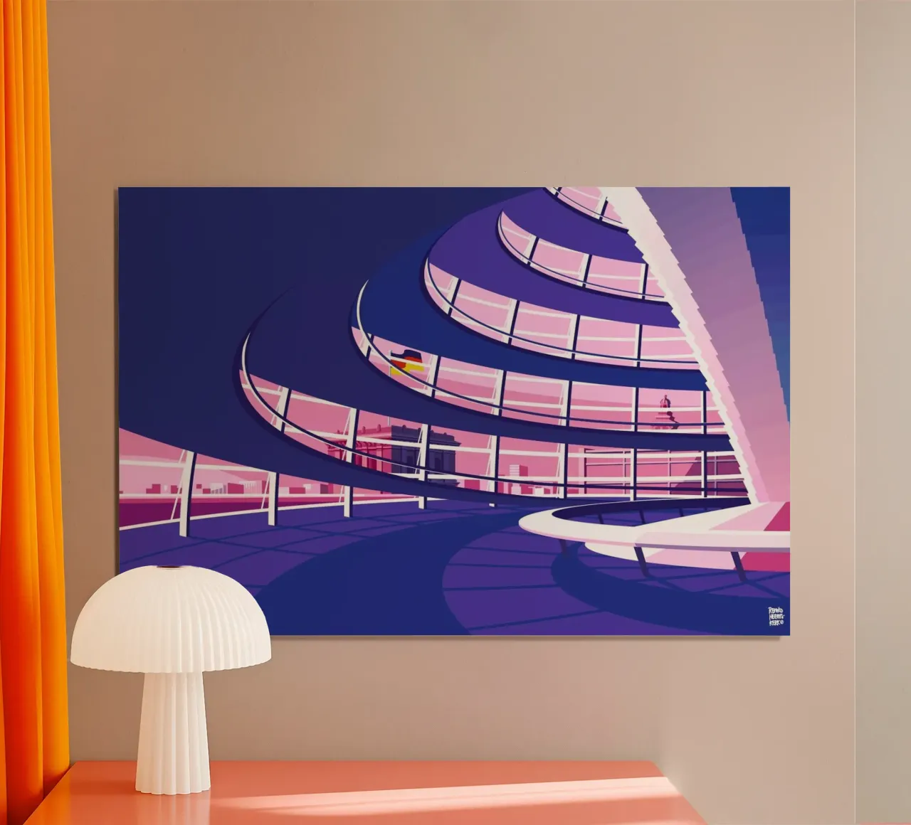 Berlin Reichstag poster by Remko Heemskerk