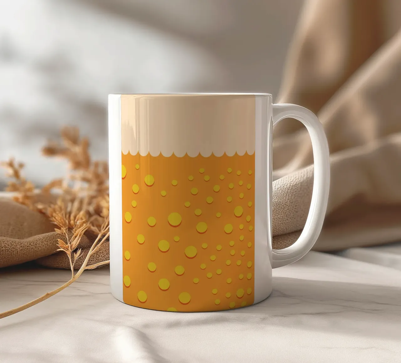 Beer Bubble ceramic mug by galihstudio