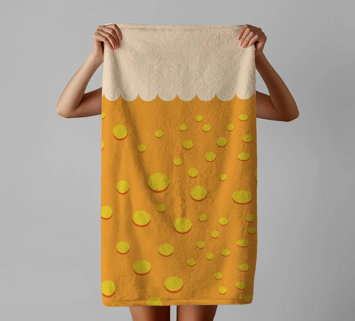 Beer Bubble towel by galihstudio