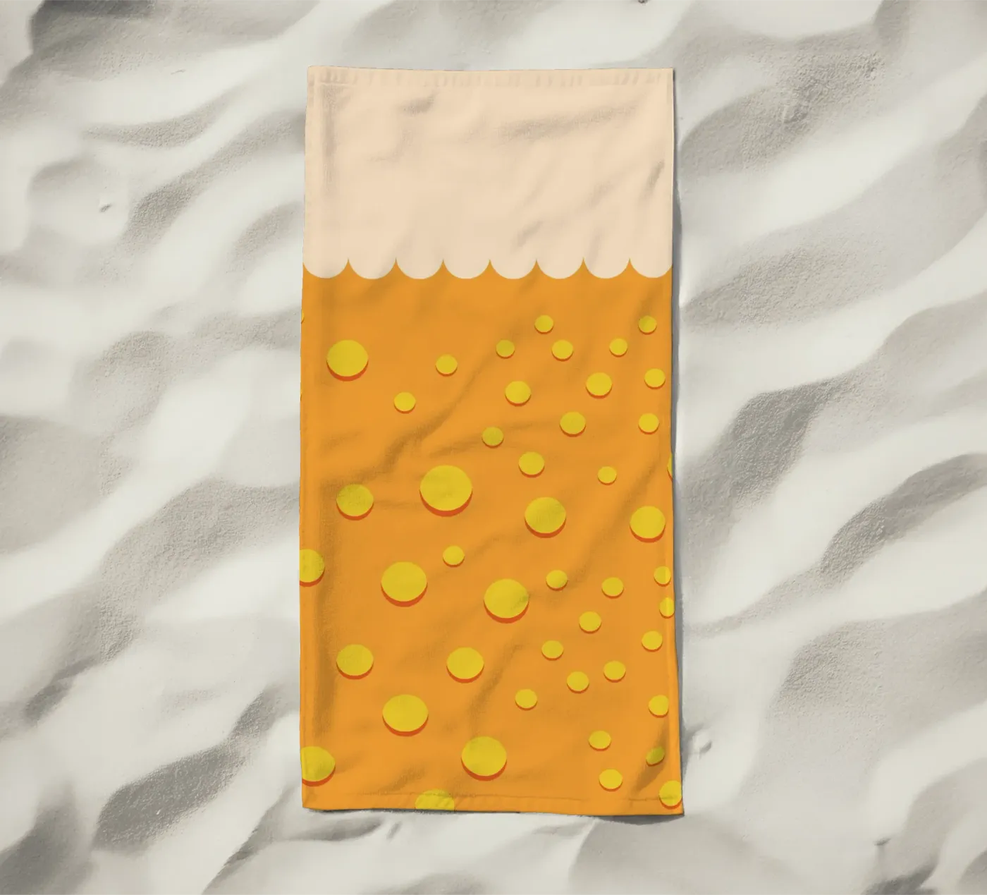 Beer Bubble beach towel by galihstudio