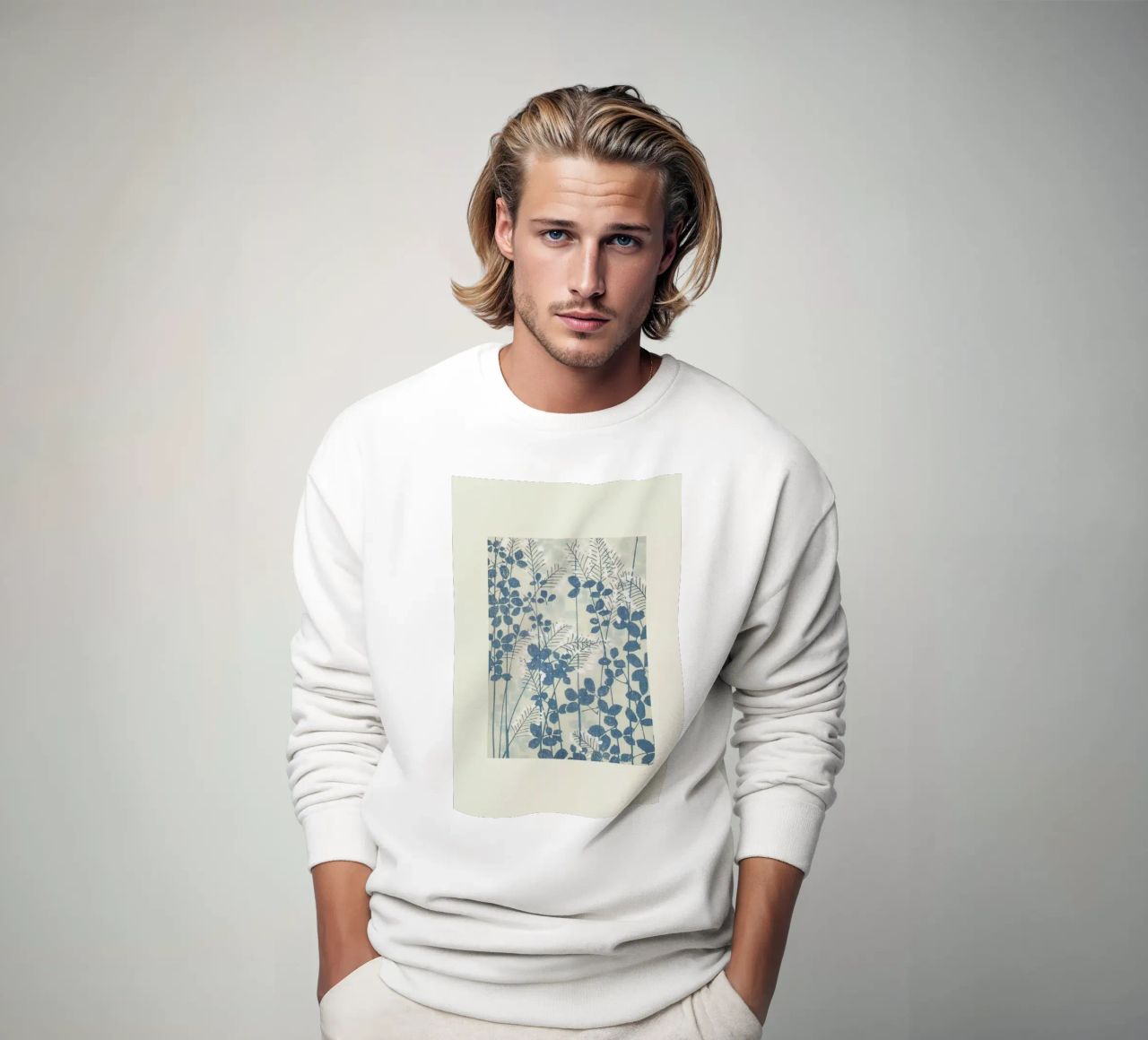 Shin-Bijutsukai - Leaves And Ferns Sweatshirt von Vintage by JUNIQE