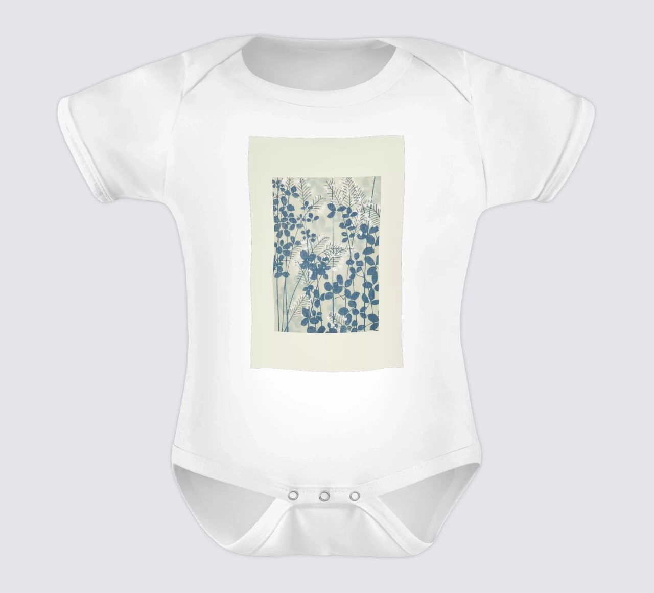 Shin-Bijutsukai - Leaves And Ferns Kurzarm Babybody von Vintage by JUNIQE