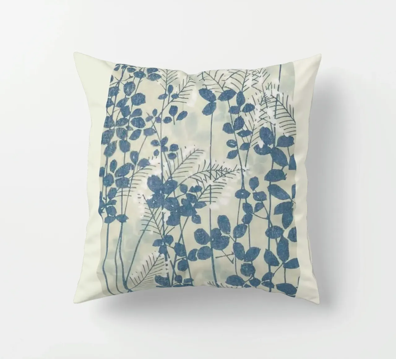 Shin-Bijutsukai - Leaves And Ferns cuscino da Vintage by JUNIQE