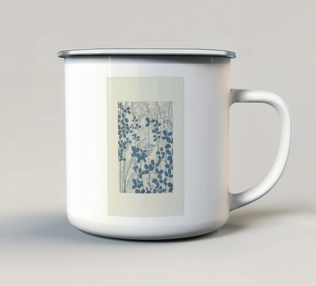 Shin-Bijutsukai - Leaves And Ferns Emaille Tasse von Vintage by JUNIQE