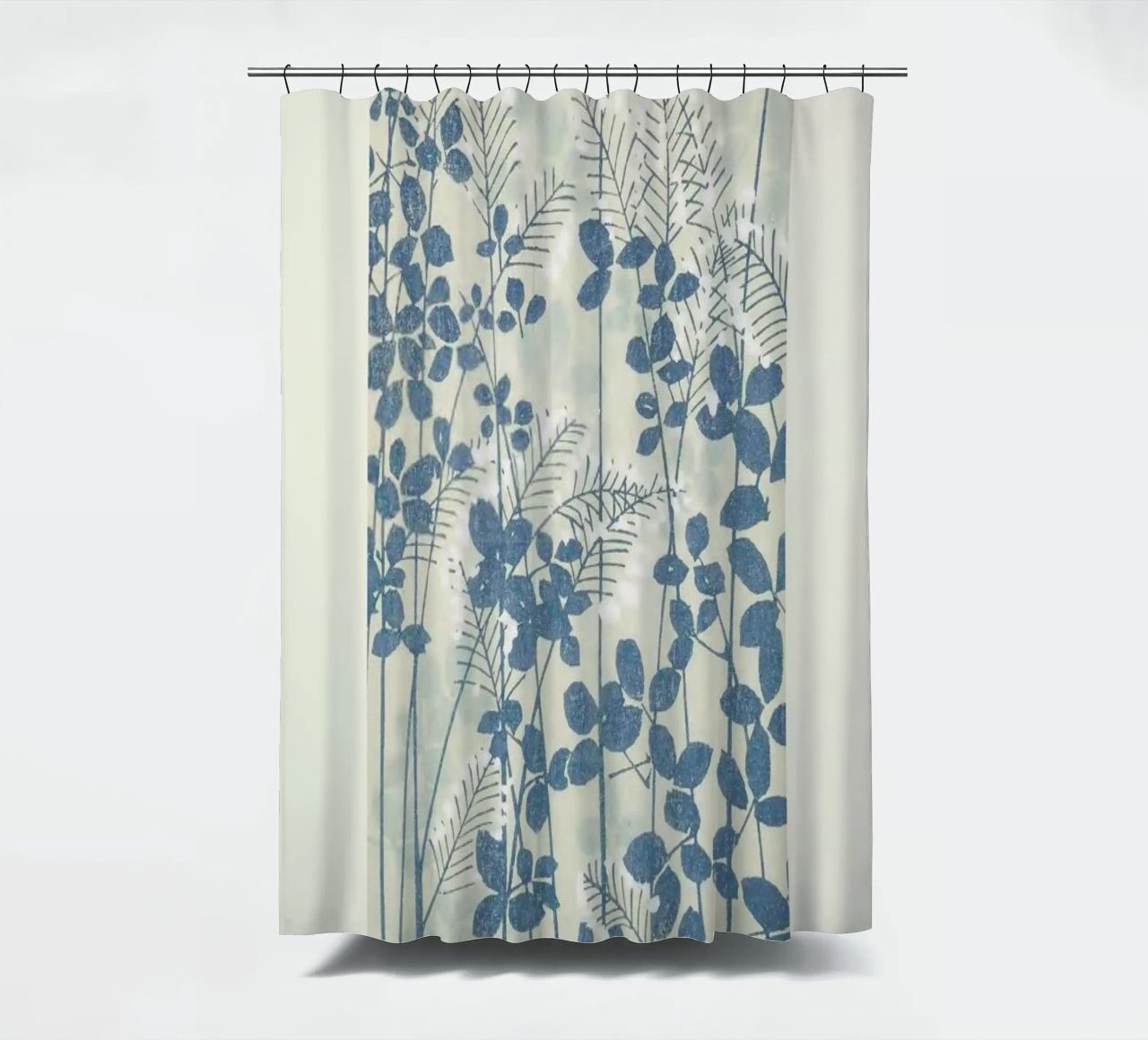 Shin-Bijutsukai - Leaves And Ferns Duschvorhang von Vintage by JUNIQE