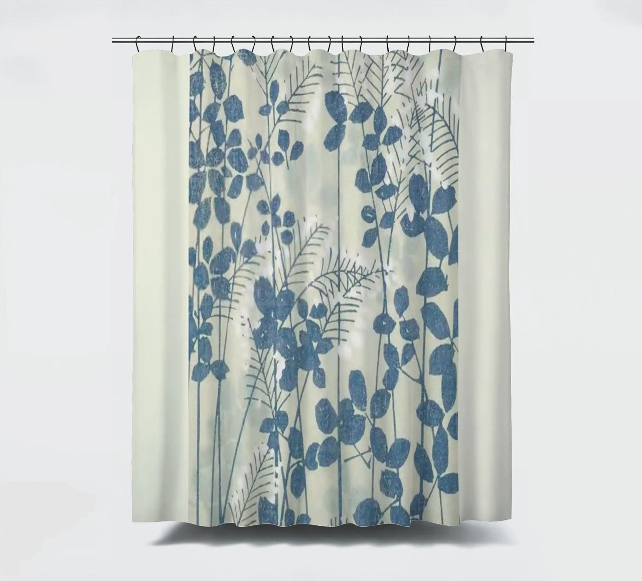Shin-Bijutsukai - Leaves And Ferns Duschvorhang von Vintage by JUNIQE