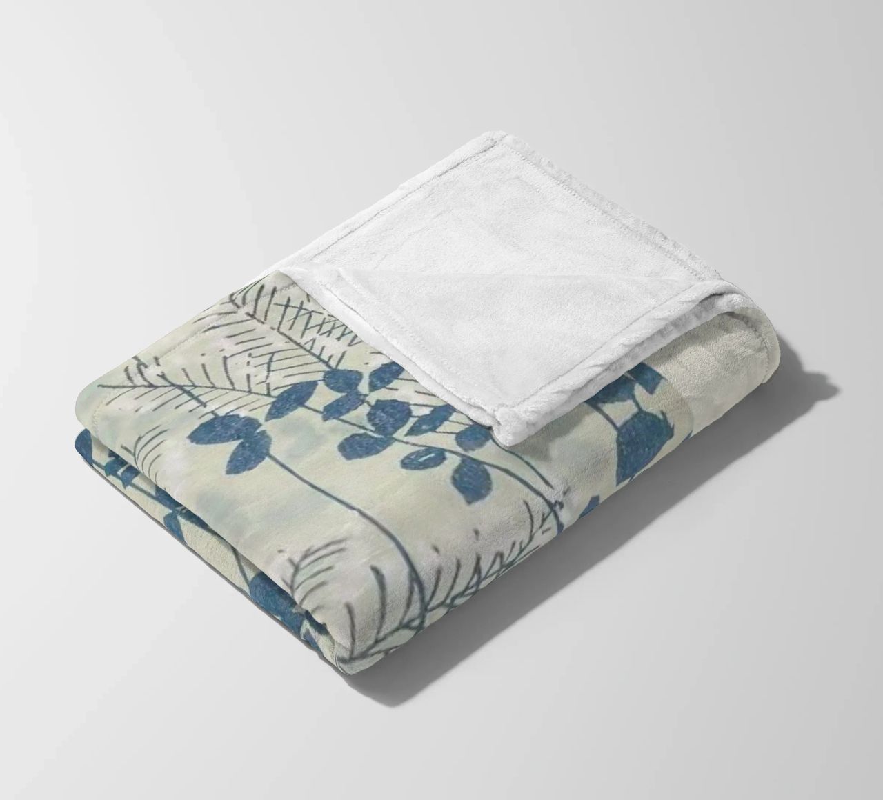 Shin-Bijutsukai - Leaves And Ferns Fleecedecke von Vintage by JUNIQE