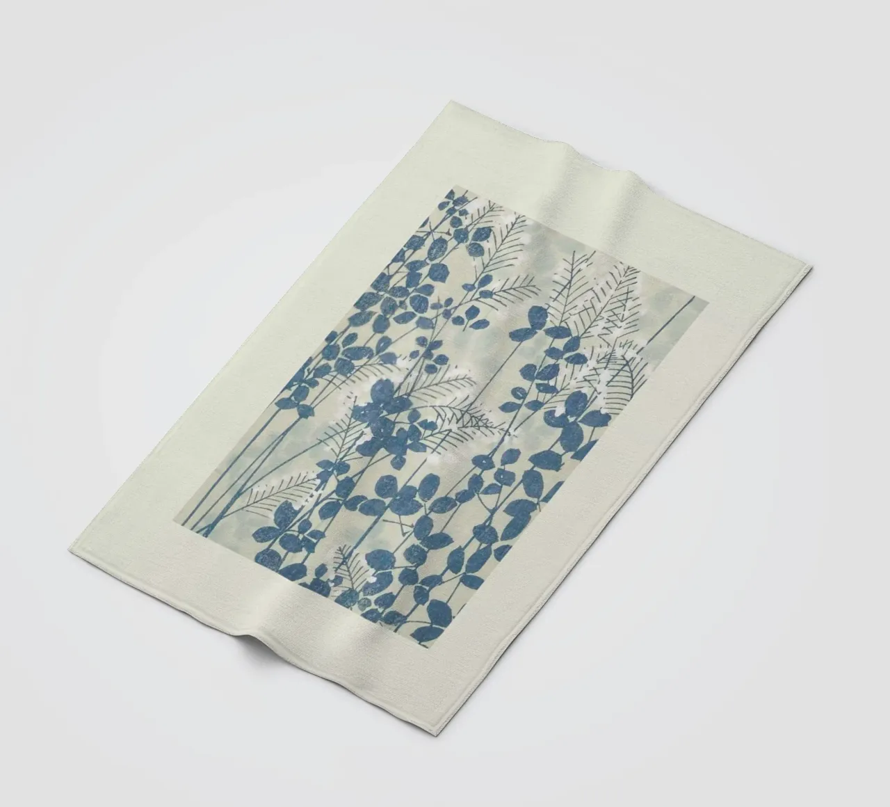 Shin-Bijutsukai - Leaves And Ferns coperta in pile da Vintage by JUNIQE