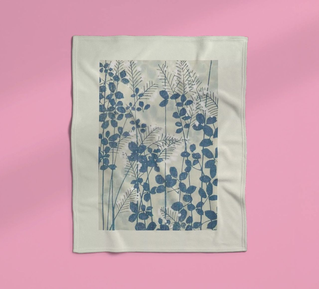 Shin-Bijutsukai - Leaves And Ferns Fleecedecke von Vintage by JUNIQE