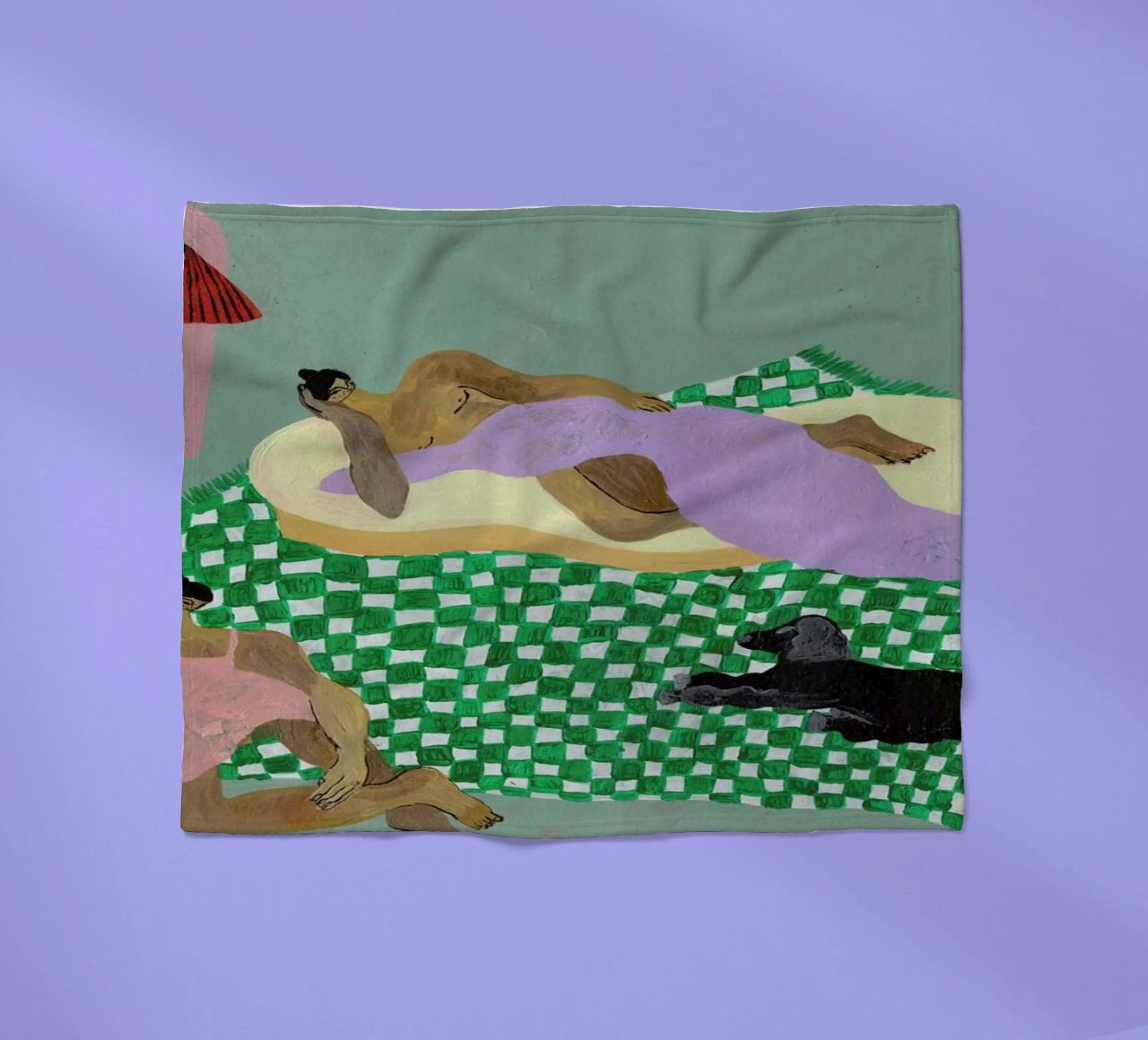 Living Room Situation coperta in pile da Nudes and Croissants