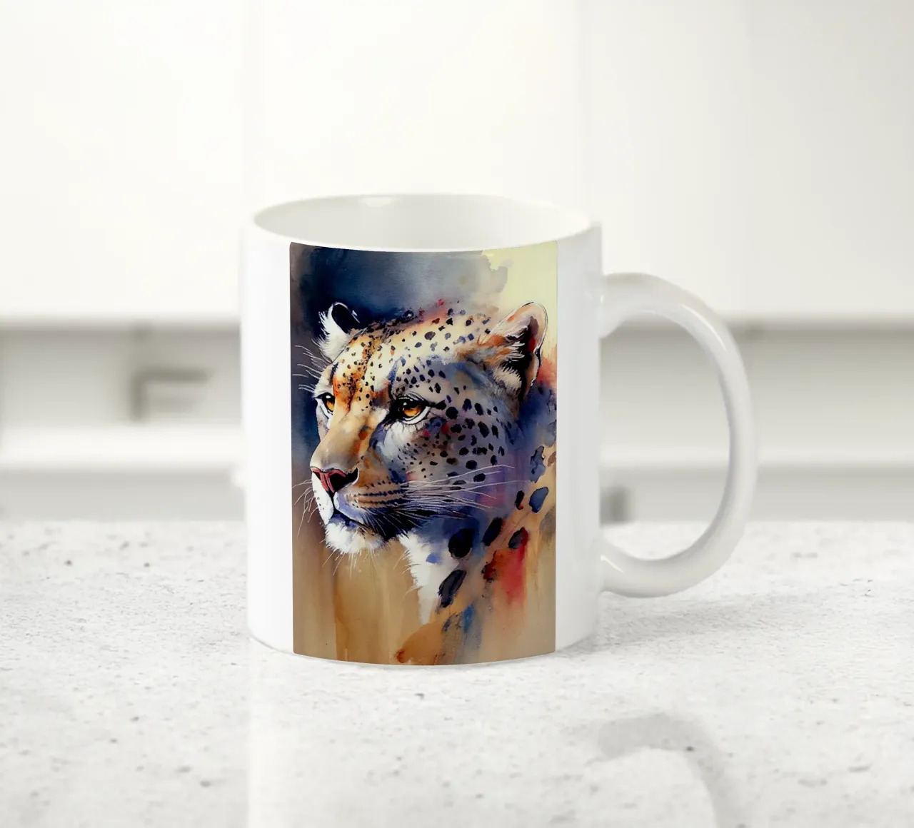 ghepardo fauna selvatica grande gatto animali macchie pelliccia tazza in ceramica da James Isaac Jackson