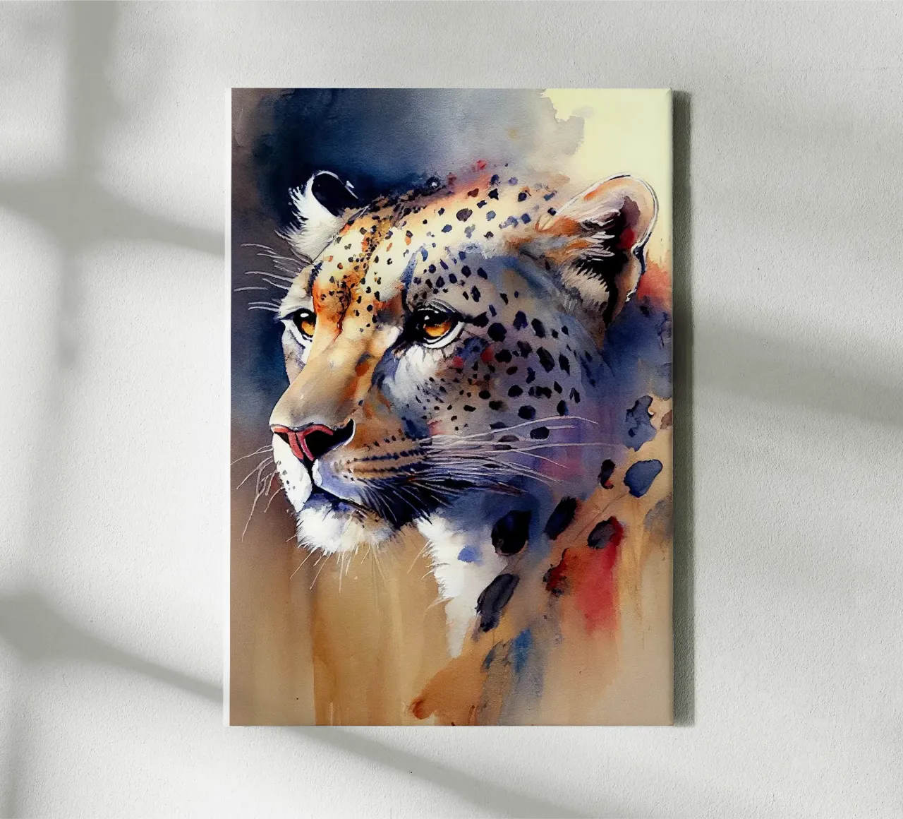 ghepardo fauna selvatica grande gatto animali macchie pelliccia tela con Cornice a cassetta da James Isaac Jackson