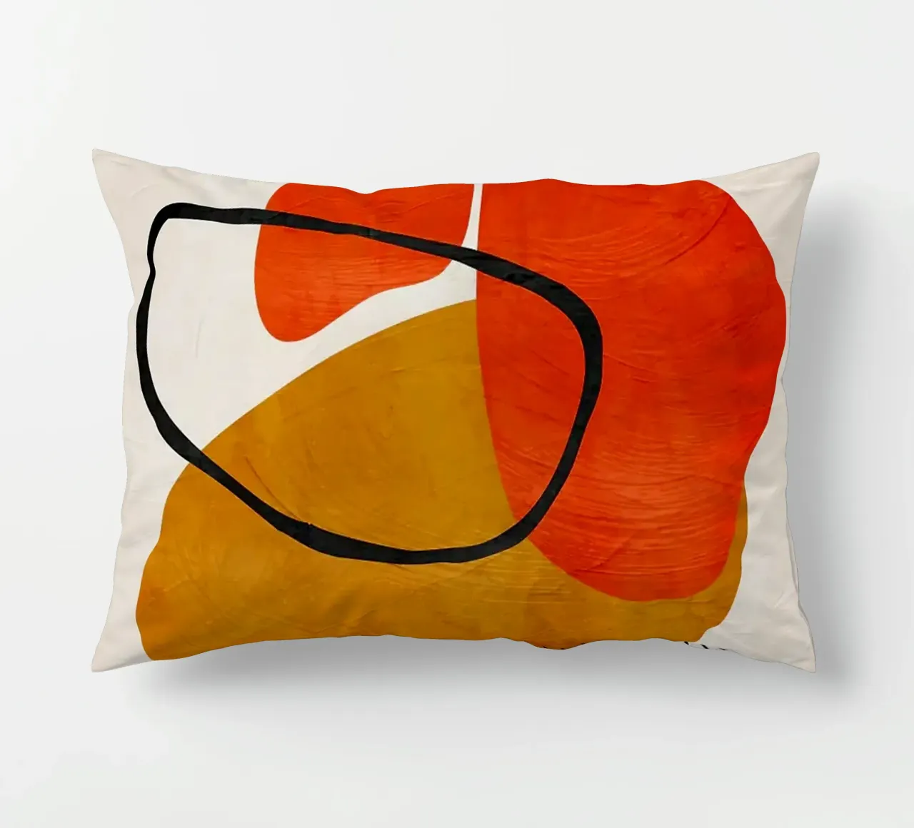 geometric shapes abstract forms circles rectangles decorative cushion by James Isaac Jackson