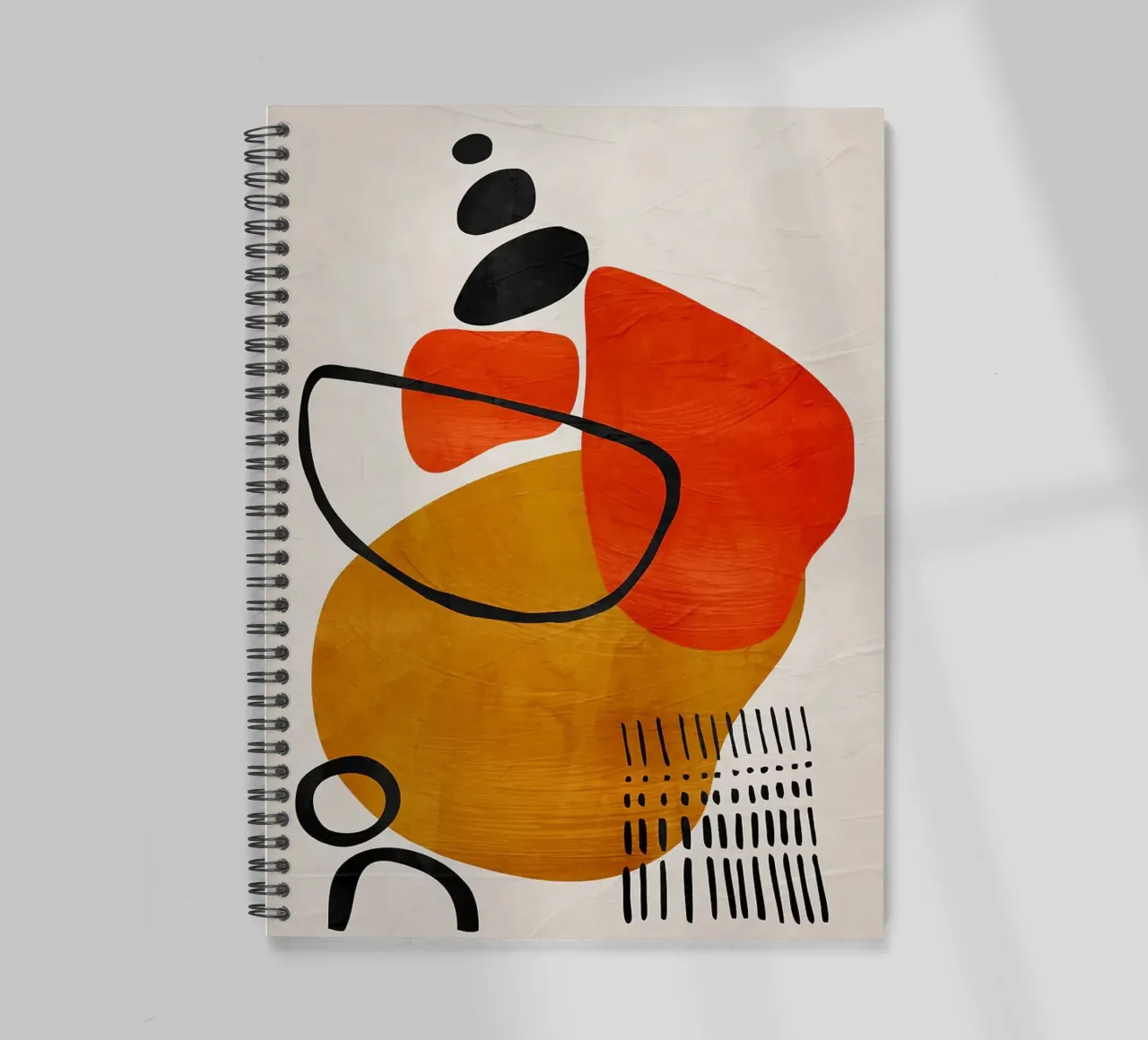 geometric shapes abstract forms circles rectangles spiral notebook by James Isaac Jackson
