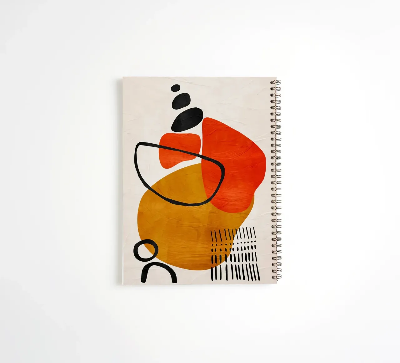 geometric shapes abstract forms circles rectangles spiral notebook by James Isaac Jackson