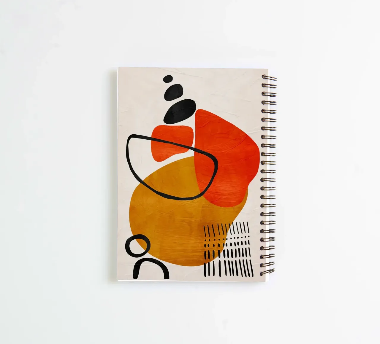 geometric shapes abstract forms circles rectangles spiral notebook by James Isaac Jackson