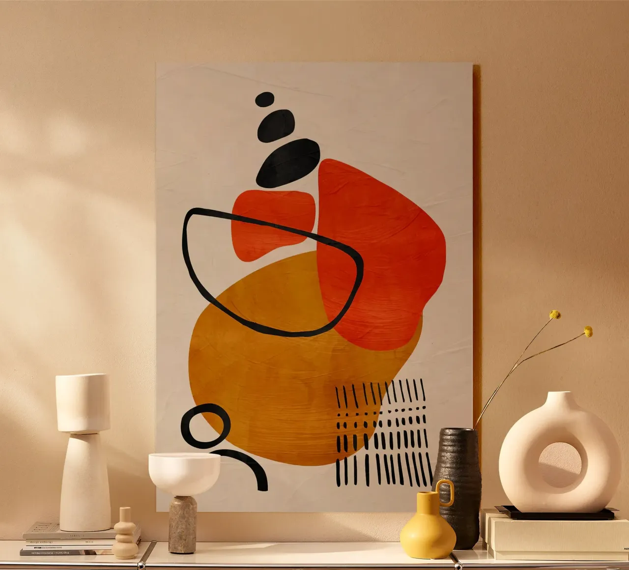 geometric shapes abstract forms circles rectangles alu-dibond by James Isaac Jackson