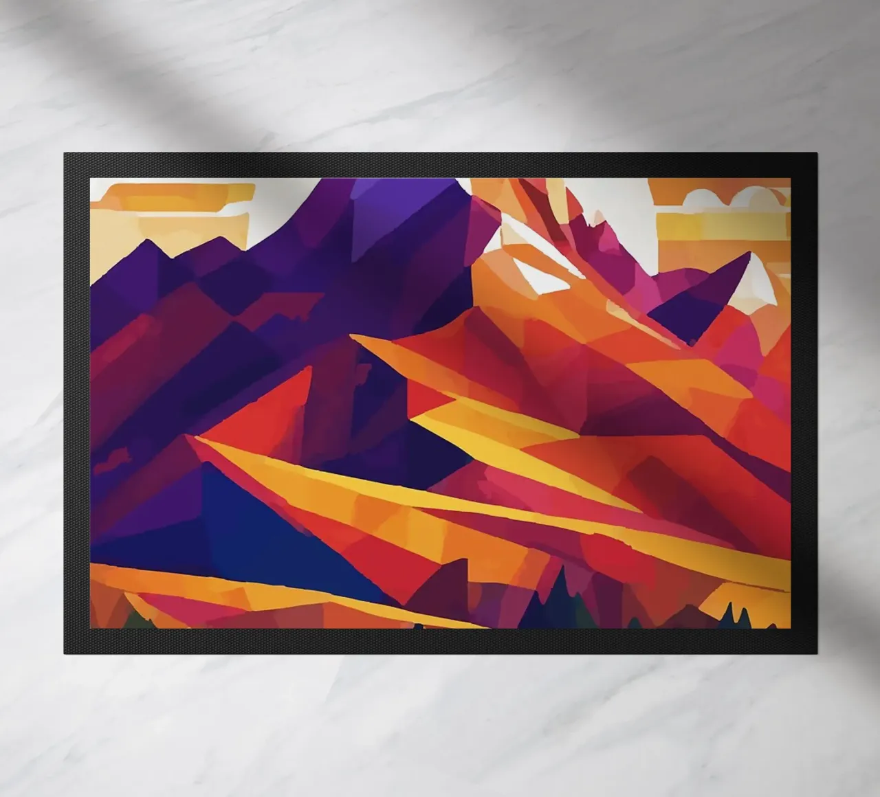 montagne sole forme geometriche triangoli lago zerbino da James Isaac Jackson