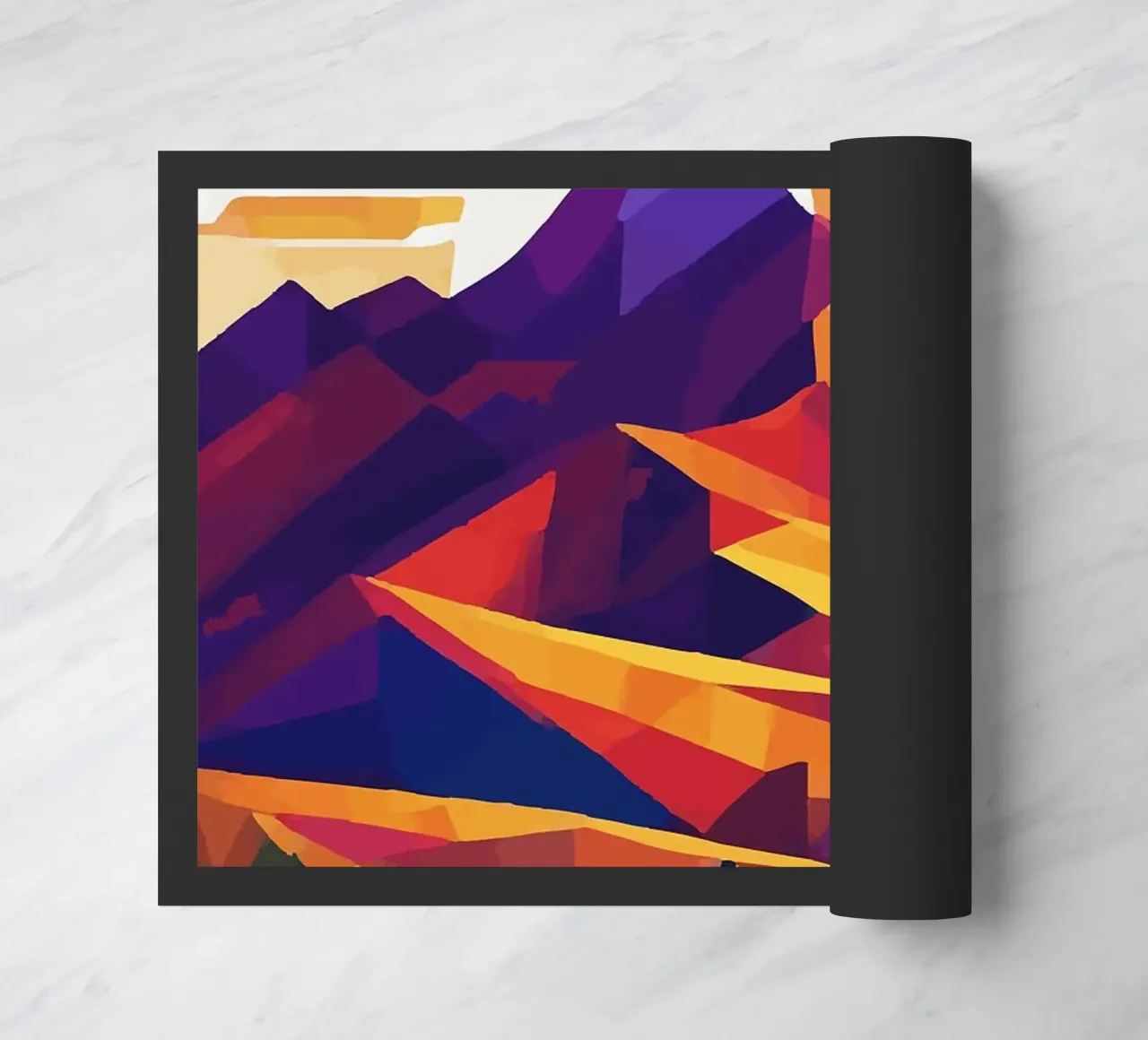 montagne sole forme geometriche triangoli lago zerbino da James Isaac Jackson