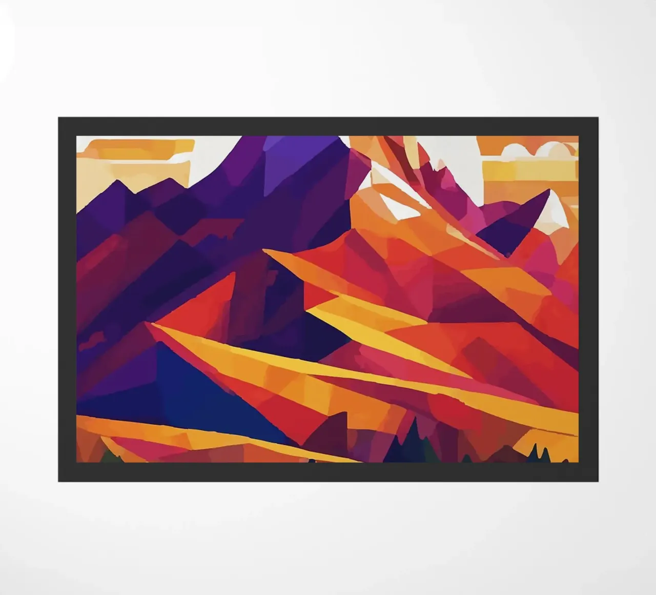 montagne sole forme geometriche triangoli lago zerbino da James Isaac Jackson