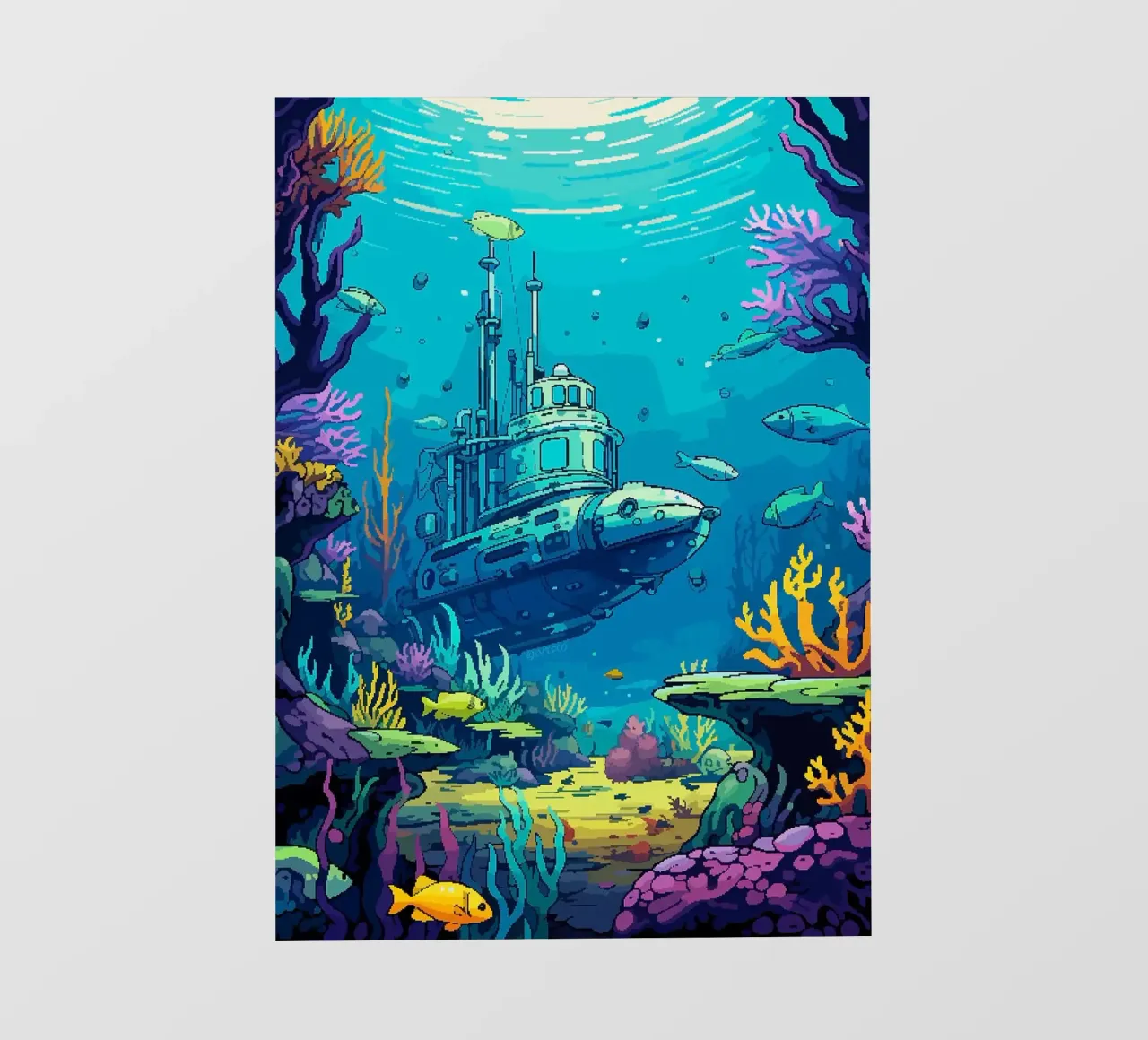 sottomarino pesce corallo oceano sottomarino alghe pellicola backlit da James Isaac Jackson