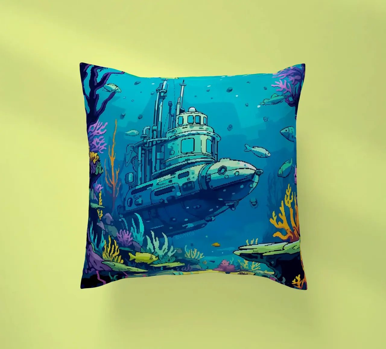 sottomarino pesce corallo oceano sottomarino alghe cuscino da James Isaac Jackson