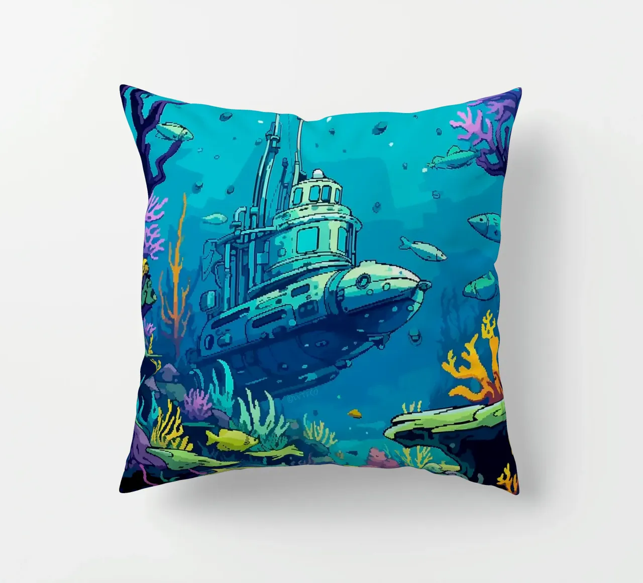 sottomarino pesce corallo oceano sottomarino alghe cuscino da James Isaac Jackson