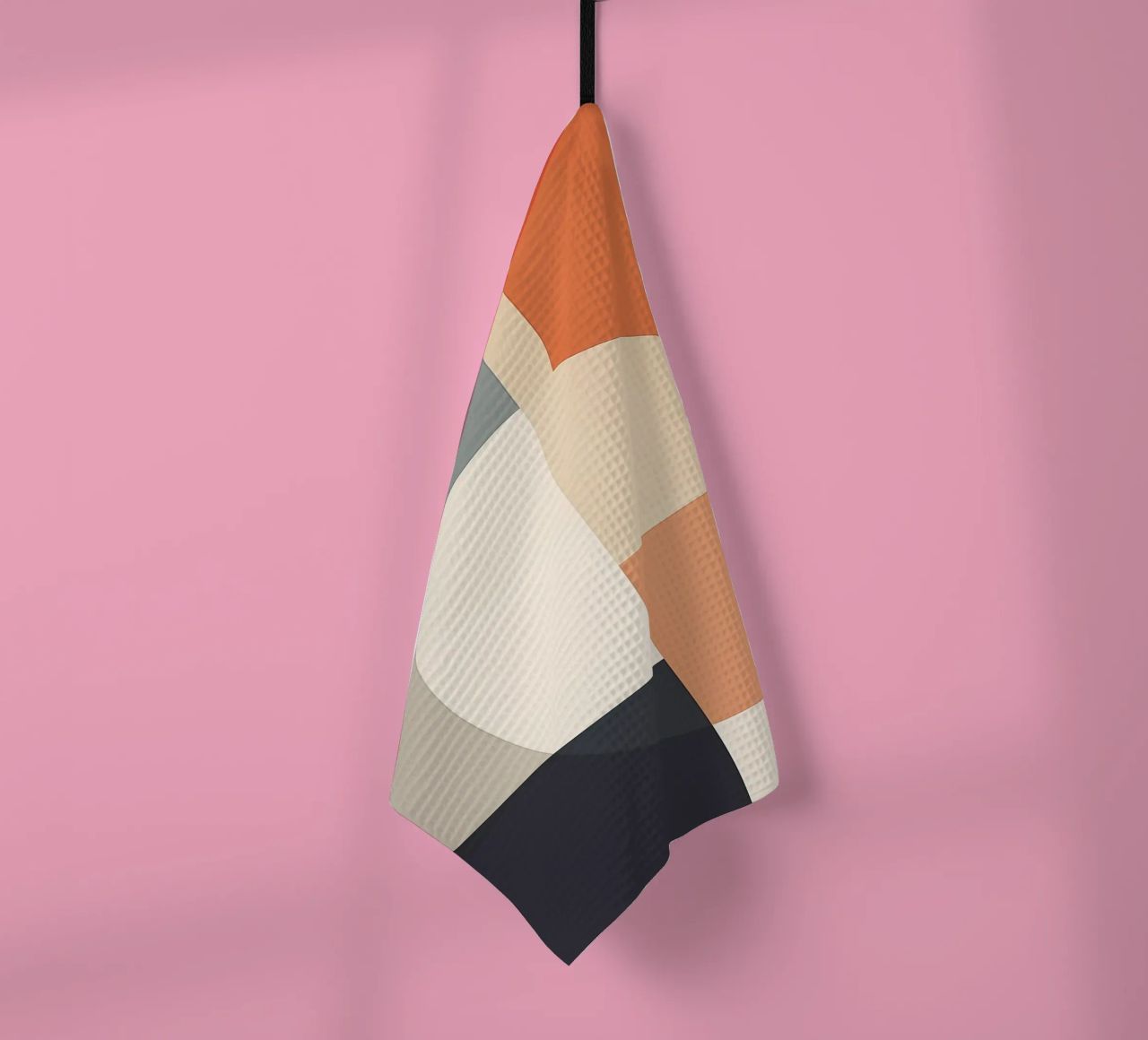circles rectangles geometric shapes overlapping shapes tea towel by Kip Joseph Davis
