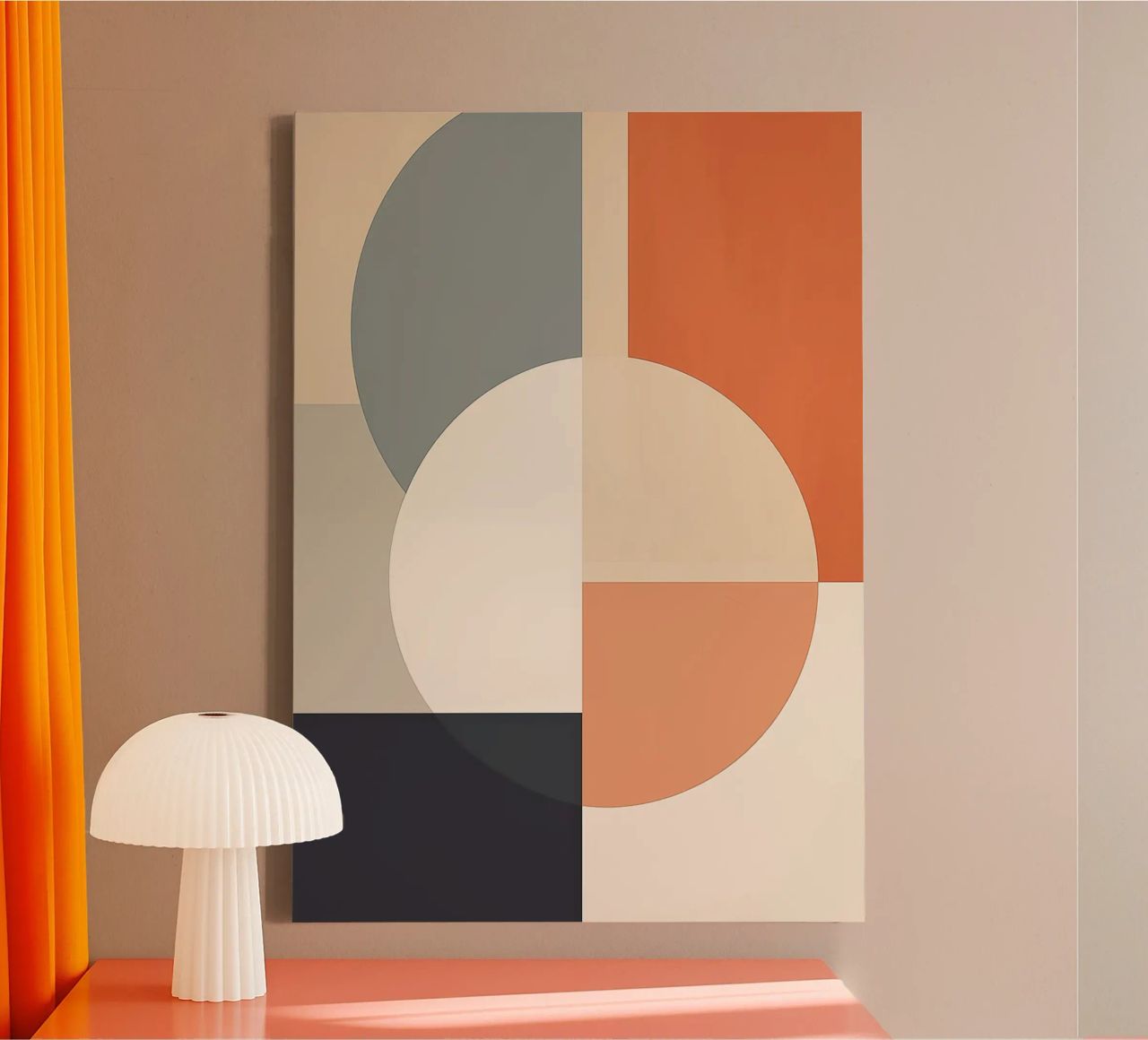 circles rectangles geometric shapes overlapping shapes canvas by Kip Joseph Davis