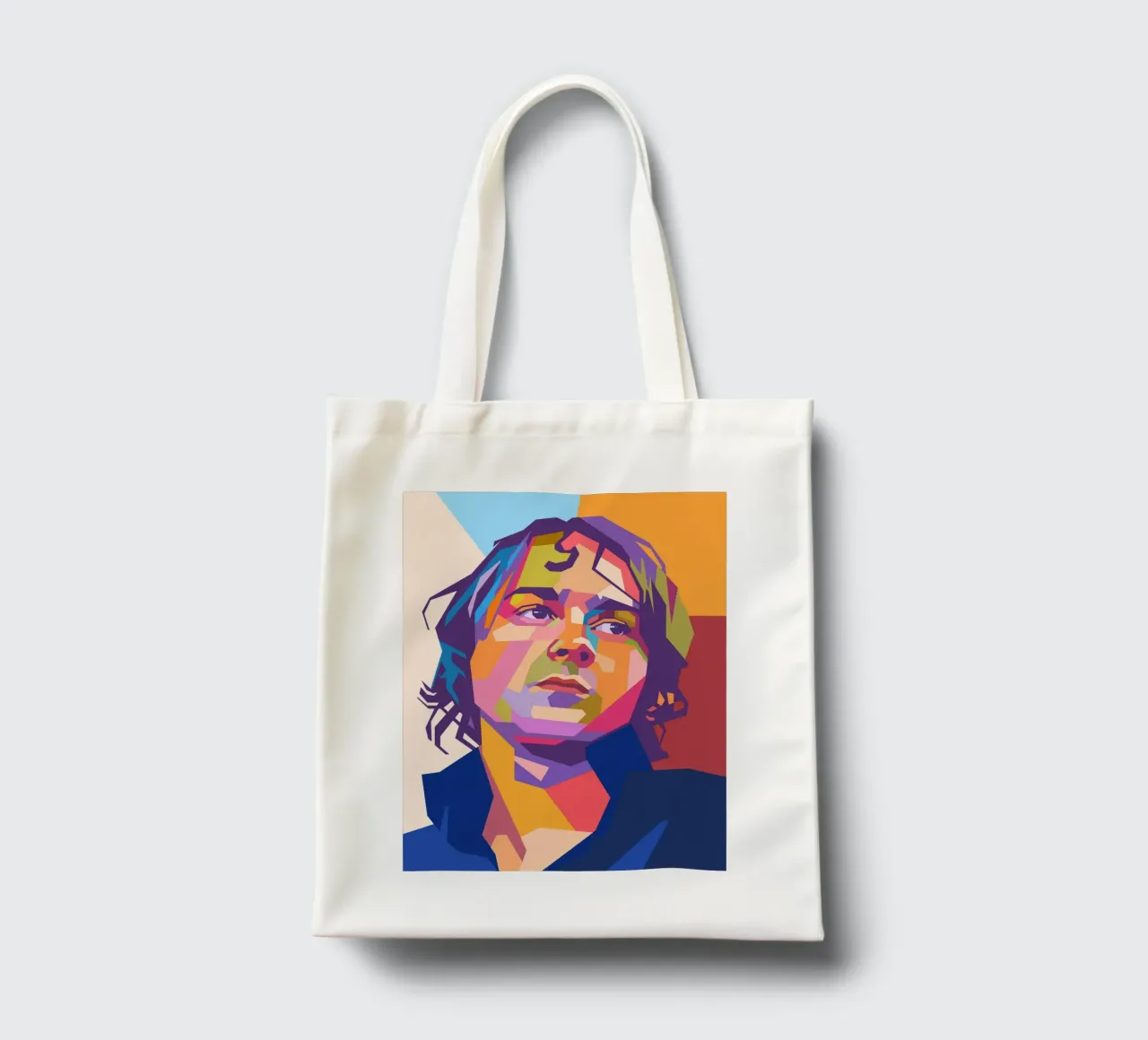 Tom Chaplin pop art portrait tote bag by Hantamrata