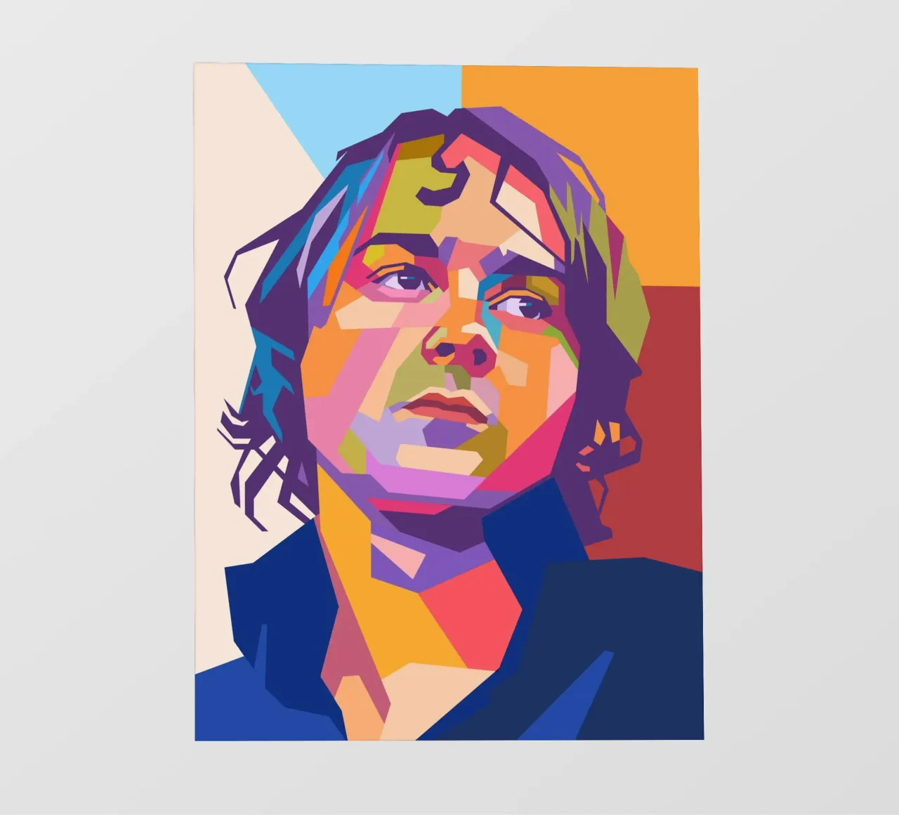 Ritratto pop art di Tom Chaplin pellicola backlit da Hantamrata