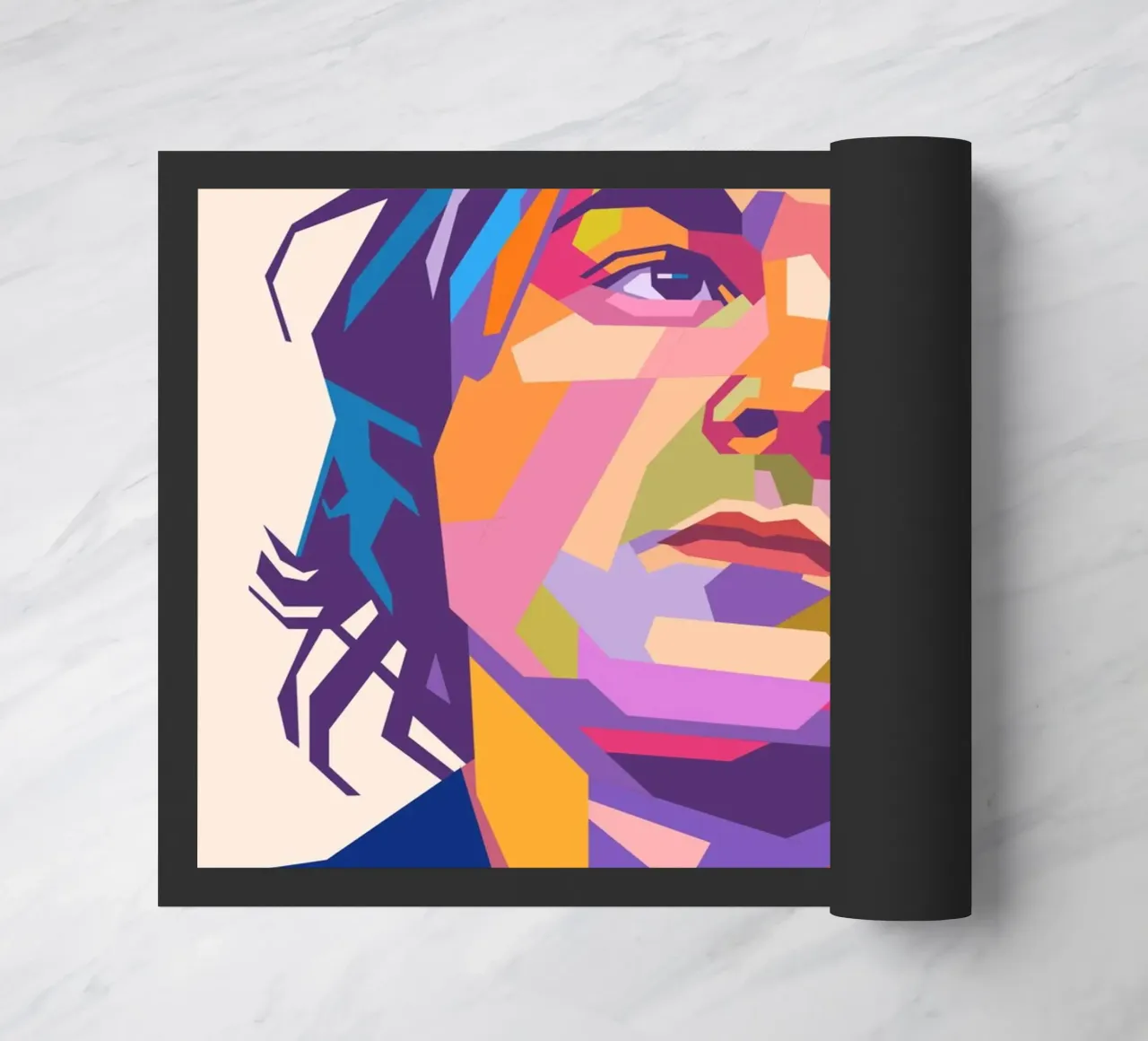 Ritratto pop art di Tom Chaplin zerbino da Hantamrata