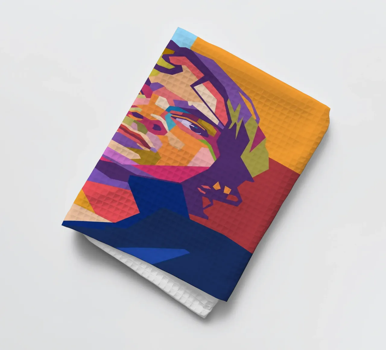 Tom Chaplin pop art portrait tea towel by Hantamrata