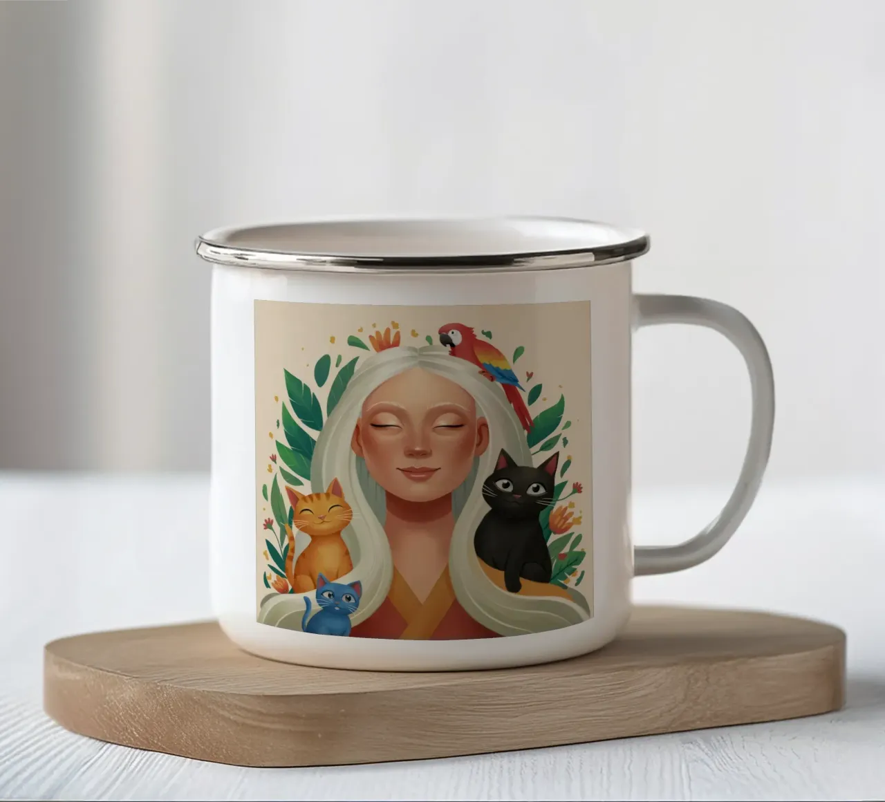Compagni animali tazza in smalto da Twilight Muse