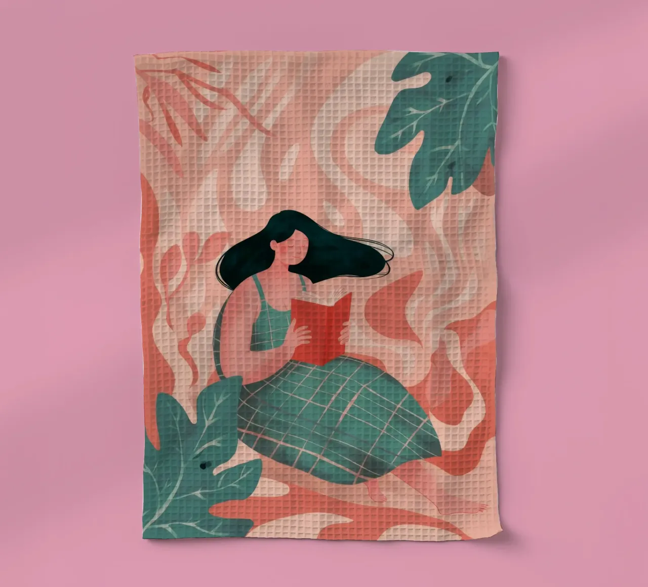 Literary Escape tea towel by Twilight Muse