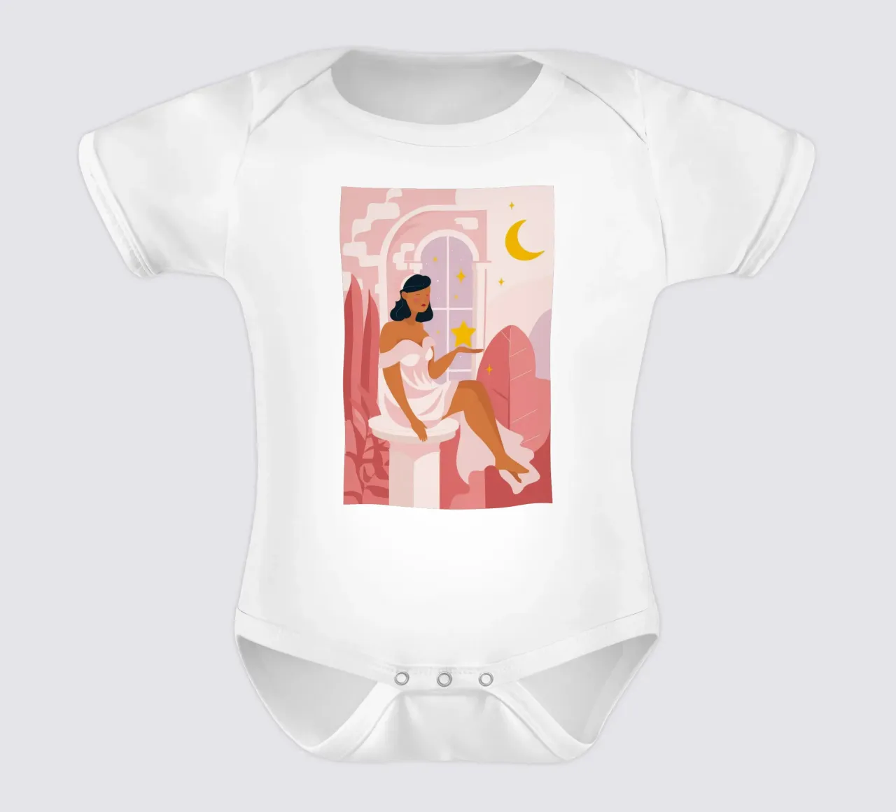 Riflesso celeste body neonato maniche corte da Twilight Muse