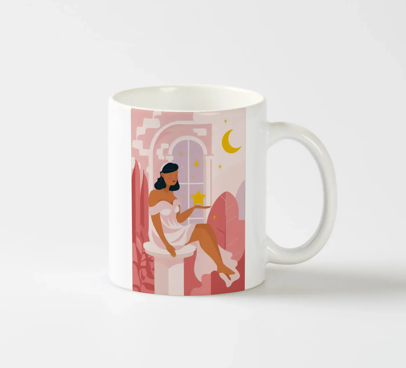 Celestial Reflection ceramic mug by Twilight Muse