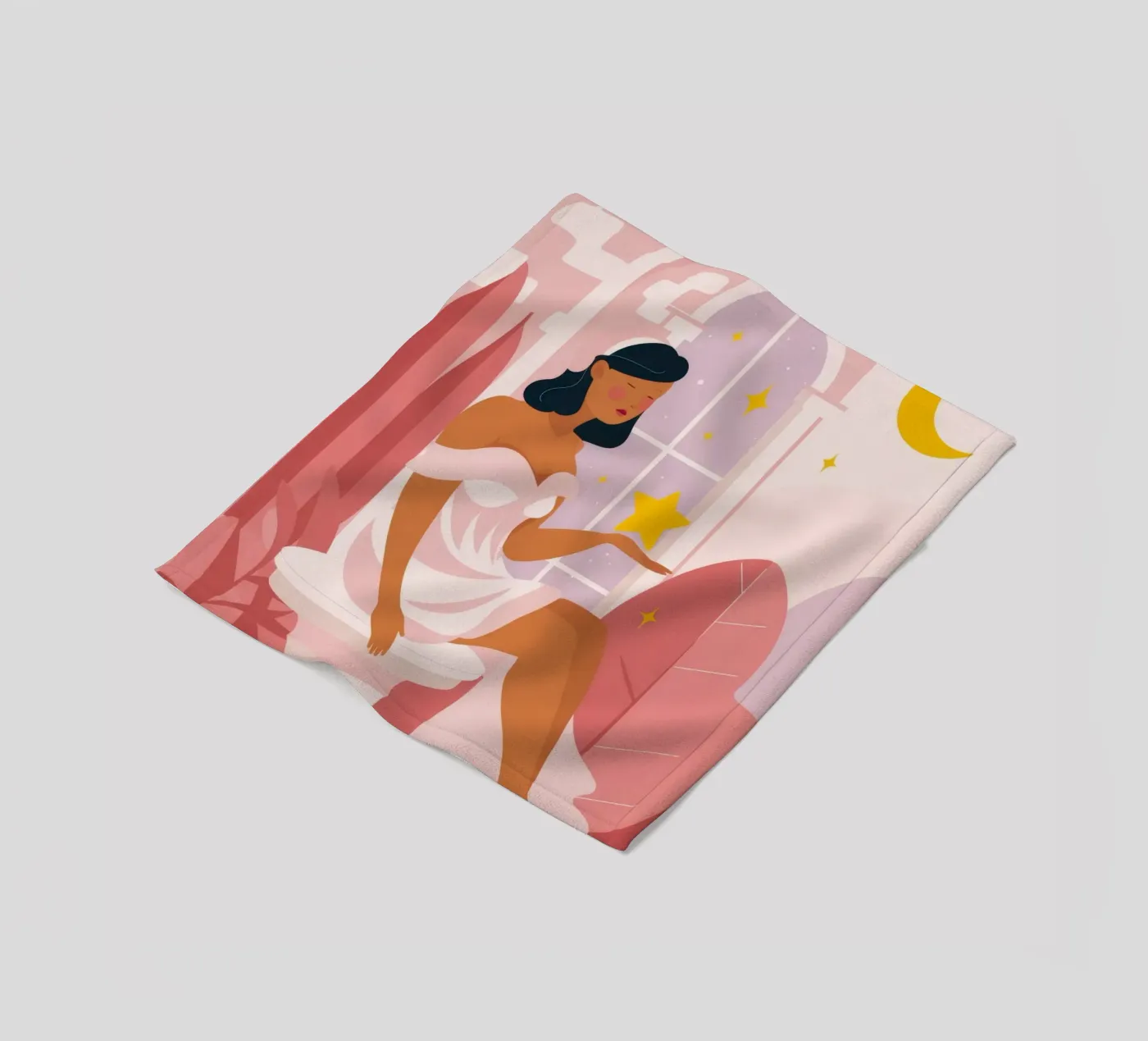 Celestial Reflection fleece blanket by Twilight Muse