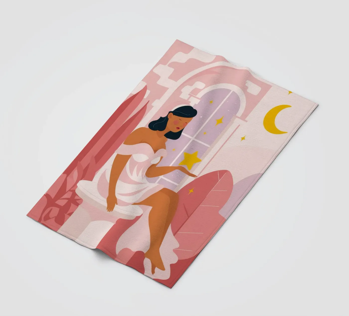 Celestial Reflection fleece blanket by Twilight Muse