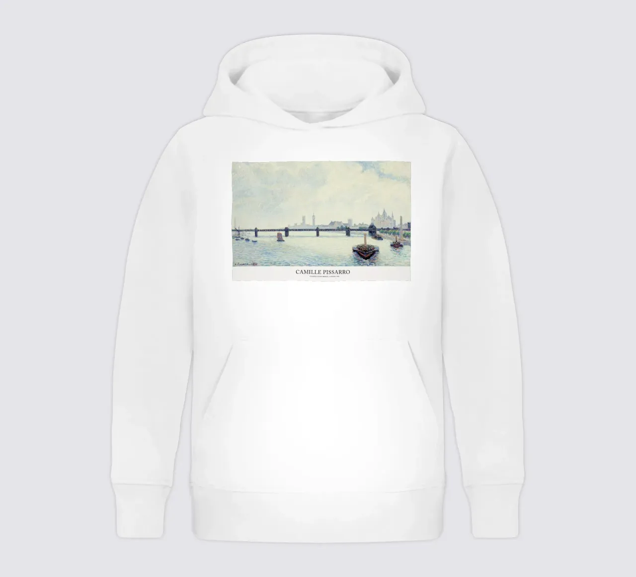 Pissarro - Charing Cross Bridge felpa bambino con cappuccio da Vintage by JUNIQE
