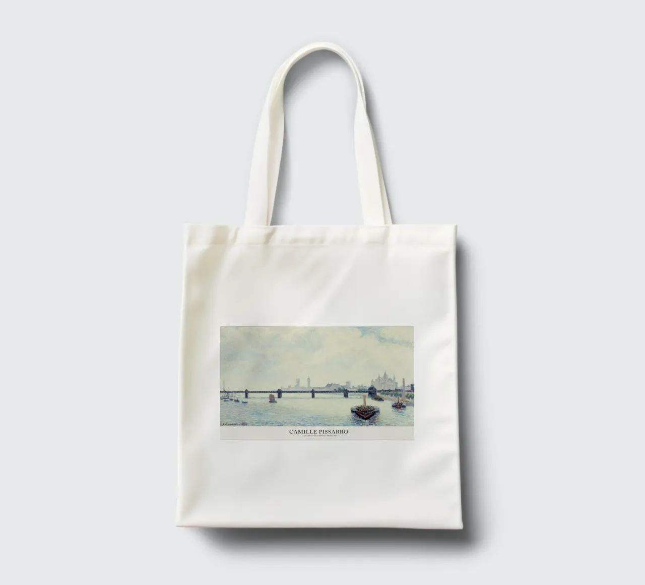 Pissarro - Charing Cross Bridge borsa in juta da Vintage by JUNIQE