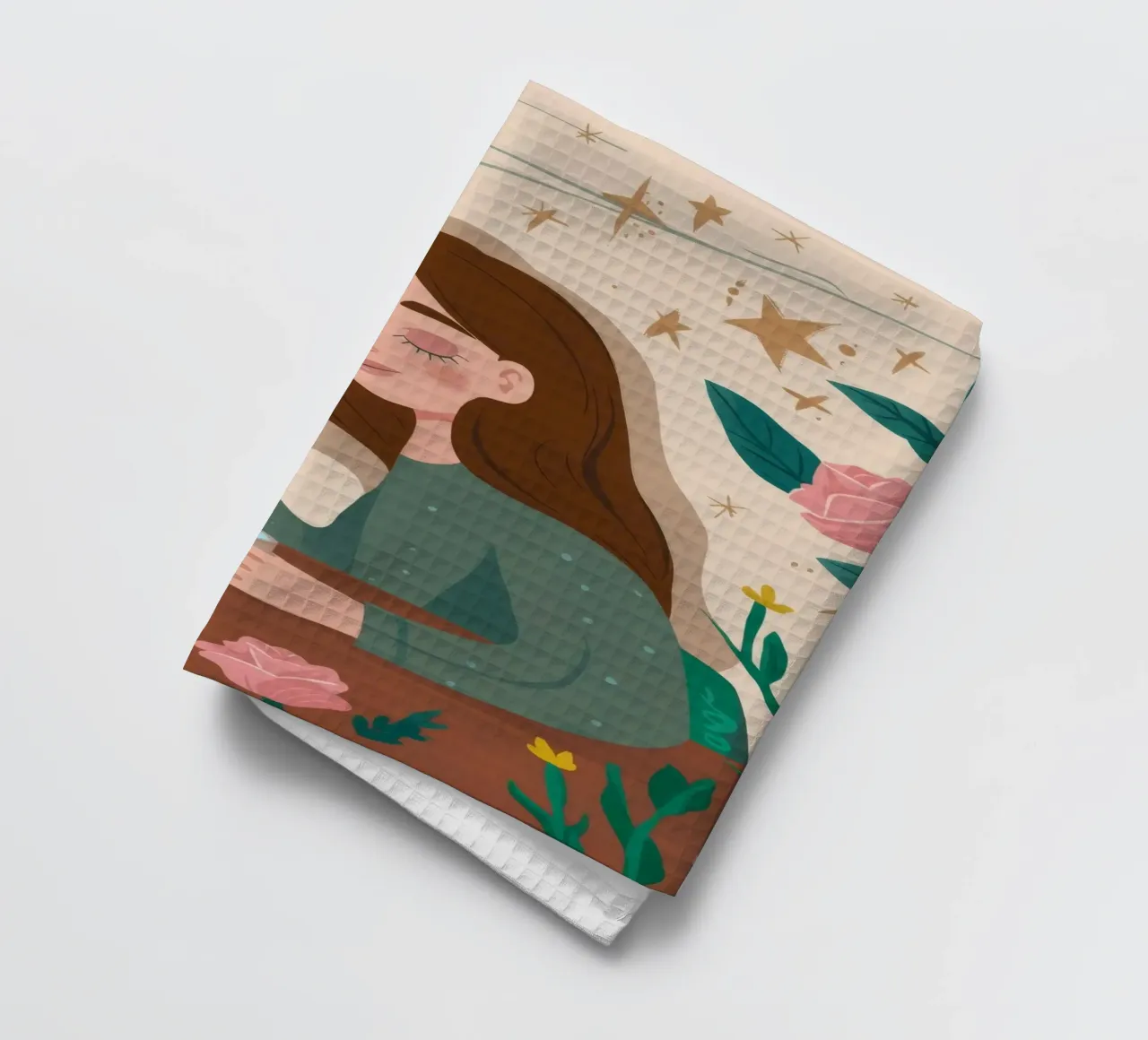 Tea Time Reverie tea towel by Twilight Muse