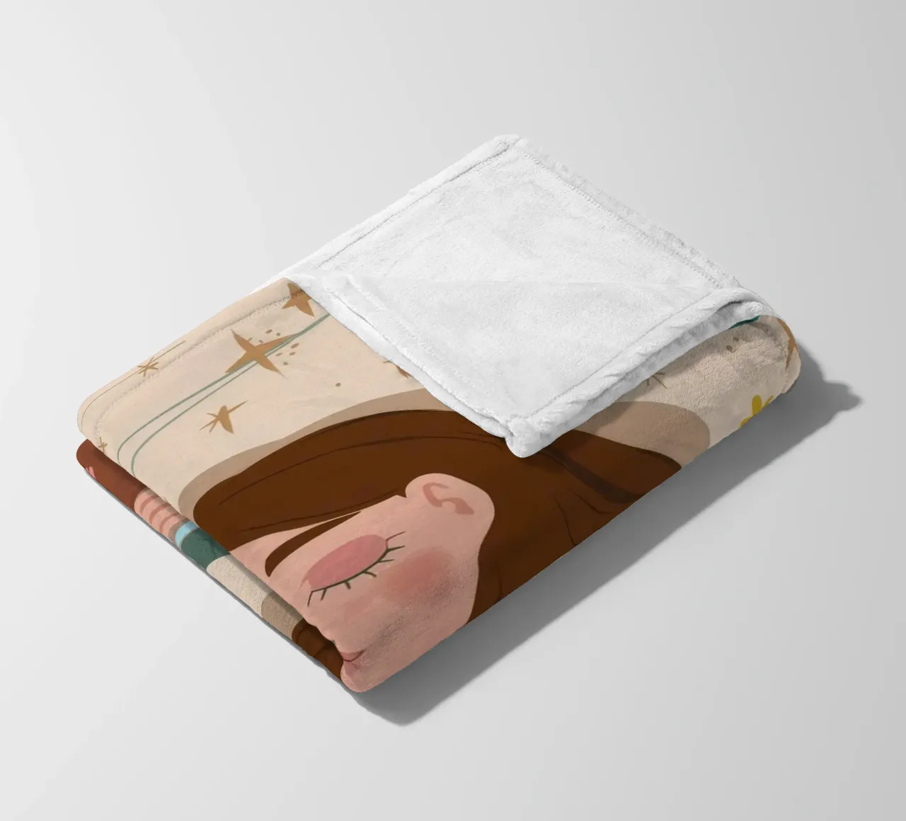 Tea Time Reverie fleece blanket by Twilight Muse