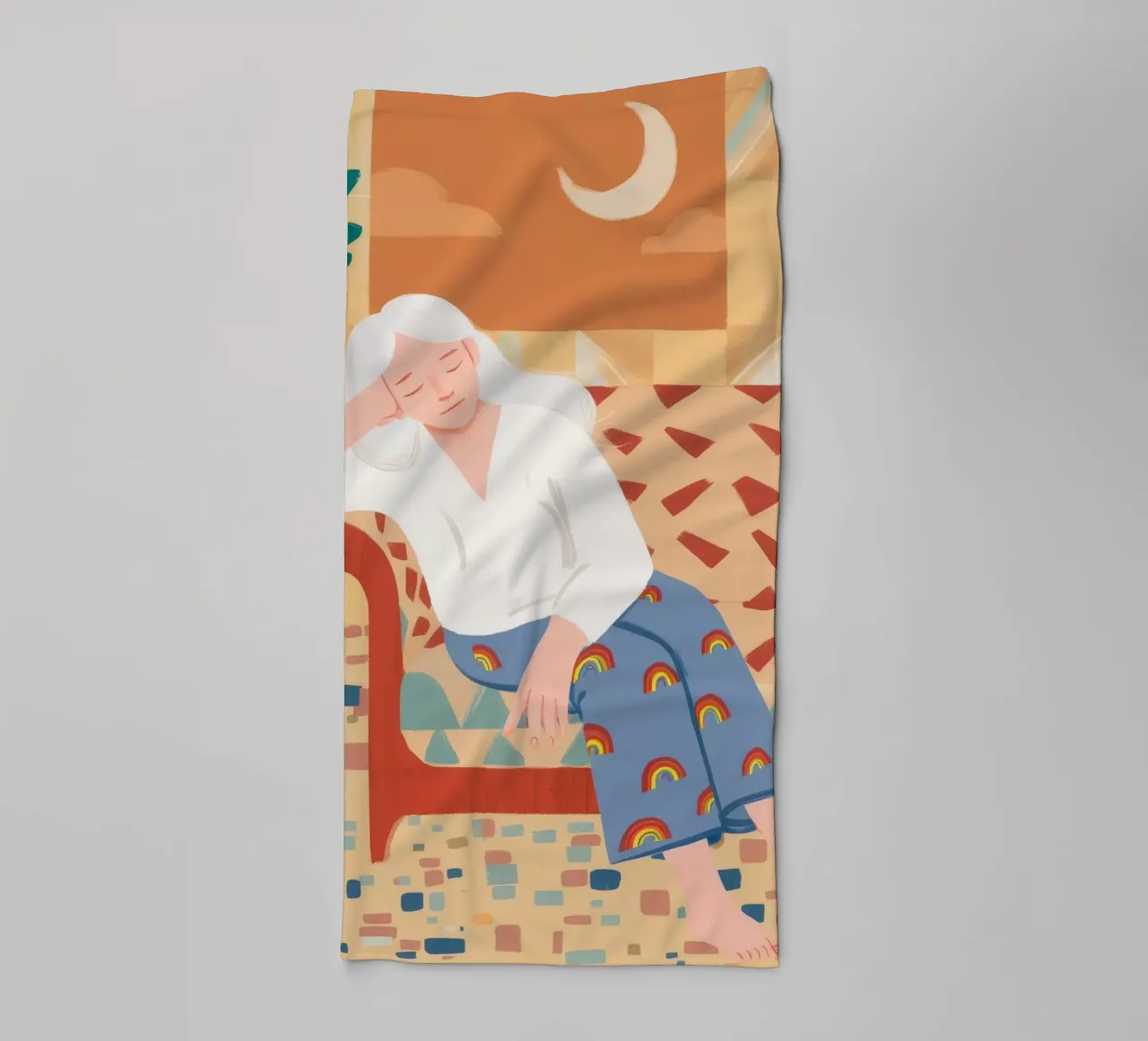 Restful Contemplation towel by Twilight Muse