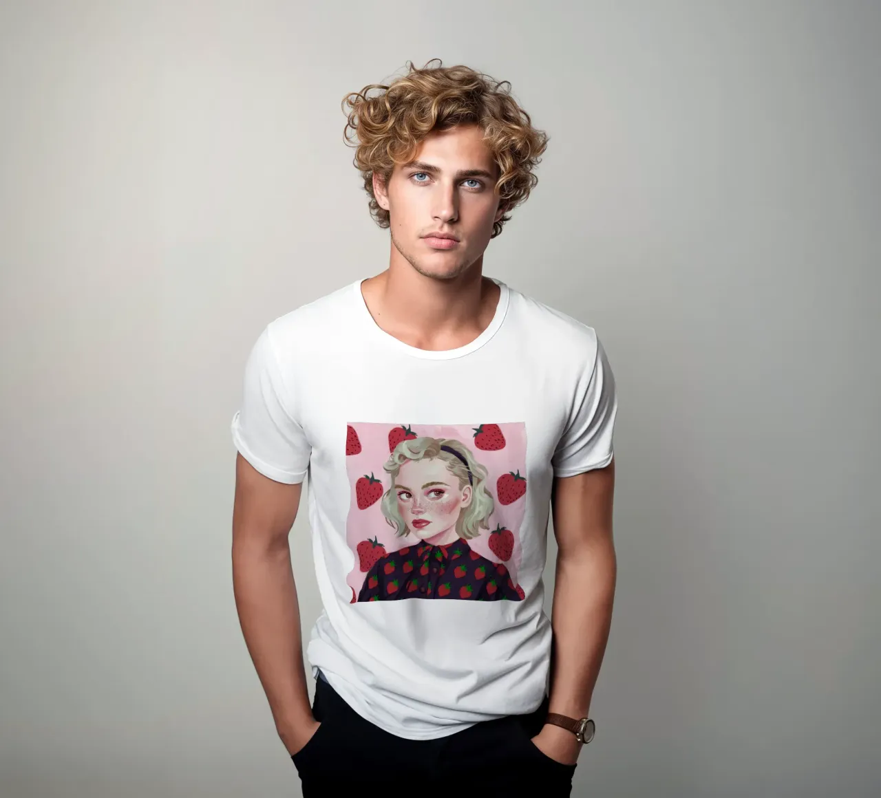Paesaggio onirico alla fragola t-shirt da Twilight Muse