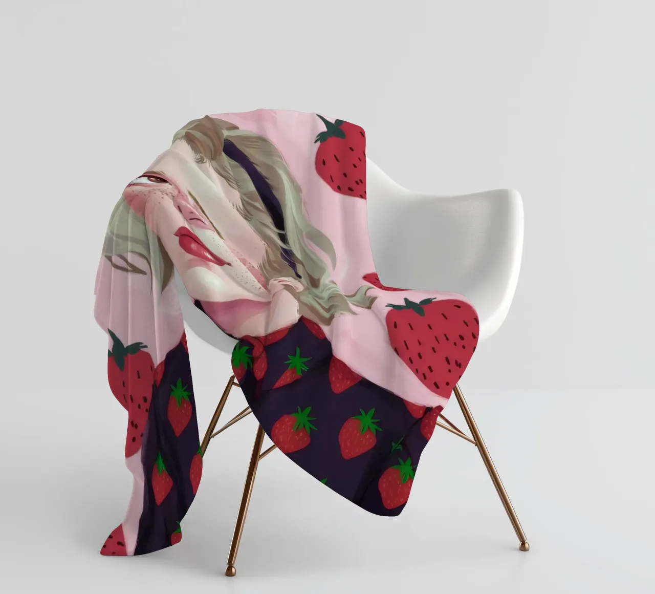 Paesaggio onirico alla fragola coperta in pile da Twilight Muse