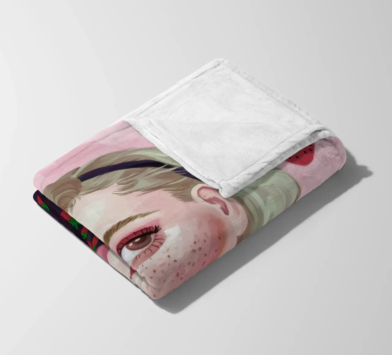 Paesaggio onirico alla fragola coperta in pile da Twilight Muse